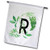 3dRose Anne Marie Baugh - Monograms - Chic Image of Watercolor Tropical Leaves Monogram R - 12 x 18 inch Garden Flag -fl-318114-1- 3dRose Anne Marie Baugh - Monograms - Chic Image of Watercolor Tropical Leaves Monogram R - 12 x 18 inch Garden Flag -fl-318114-1-