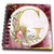 3dRose Pretty Pink and Purple Floral Image Of Gold Monogram Initial G - Drawing Books -db-341690-3-