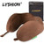 LYSHION Travel Pillows for Airplanes- Memory Foam U-Shaped Adjustable Neck Pillow for Traveling?360-Degree Head Support and Hump-Type Head Rest (Brown)