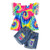 Toddler Baby Girls Jeans Shorts Outfits Floral Shirt Tops Ripped Denim Shorts Summer Clothes Set -3-4T Multicolor tie dye-