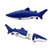 Memory Stick 128GB USB Flash Drive External Storage Pendrive Cartoon Blue Shark Shape USB 2.0 Thumb Drives Date Storage - Civetman