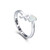 JUSTKIDSTOY S925 Sterling Silver Love Heart Ring Engraved Faith Hope Love Blue-White Open Adjustable Opal Wrap Rings Inspirational Jewelry for Women -White Opal-8-