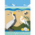 It's A Shore Thing Pelicans Beachy Blues 13 x 18 Rectangular Small Garden Flag