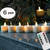 Remote Control LED Tea Light Fake Flameless Candles with Timer,Battery Operated Warm White Window Pillar Candle Bluk with Dancing Flickering Bulb for Christmas/Wedding/Birthday Party-Pack of 6