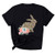 Hotkey Short Sleeve Shirts for Women Easter T-Shirt Leopard Bunny Print Tee Top Solid O-Neck T Shirts Blouse Tops Black