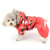Ranphy Waterproof Dog Snowsuit Jumpsuit Girl Winter Fleece Lined Coat Puppy Hoodie Chihuahua Clothes Windproof Doogy Parka Outfit Cotton-Padded Hooded Jacket for Small Dogs Cats Red L