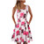 JPVDPA Women's O Neck Floral Spaghetti Strap Summer Casual Swing Dress Sleeveless Print Beach Party Midi Dress JPVDPA Women's O Neck Floral Spaghetti Strap Summer Casual Swing Dress Sleeveless Print Beach Party Midi Dress