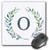 3dRose Wreath with Monogram Initial Letter O in Green on White. - Mouse Pads -mp-337397-1-