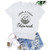 Meikosks Womens Funny Graphic Printing Tops Short Sleeves O-Neck T Shirt Casual Blouse Letter Tee White