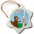 3dRose" Beaver and Wood Carving Snowflake Ornament, 3"