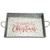 Brownlow Gifts Galvanized Metal Rectangular Serving Tray Merry Little Christmas