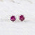 Gemstone Stud Earrings Rhodolite Garnet 3mm Sterling Silver January Birthday