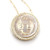 LESLIE BOULES St Benedict Pendant Necklace for Women 18K Gold Plated Chain 18 Inches Length