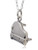 Sterling Silver Grand Piano Musical Instrument 3D Charm Necklace 18"