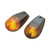 K and S Technologies Marker Lights Flush Mount Single Filament Carbon-Amber