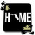 3dRose Stamp City - Typography - Home with Florida State as The O. Black Background. - 10x10 Inch Puzzle -pzl-323942-2-