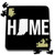3dRose Stamp City - Typography - Home with Indiana State as The O. Black Background. - 10x10 Inch Puzzle -pzl-323992-2-
