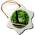 3dRose ORN_161038_1 A Photo of a Path in The Woods Snowflake Porcelain Ornament, 3"
