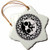 3dRose orn_40015_1 Hill Climbing Car Medallion on White-Snowflake Ornament, Porcelain, 3-Inch