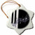 3dRose orn_18762_1 Silver Music Notes on Piano Keys Porcelain Snowflake Ornament, 3-Inch