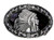 K's Novelties Silver and Pewter Indian Head Headdress Belt Buckle
