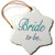 3dRose EvaDane - Quotes - Bride to be, Turquoise - 3 inch Snowflake Porcelain Ornament (orn_161146_1)
