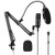 USB Microphone Kit Camide 192KHZ-24Bit Studio Condenser Computer PC Microphone Kit with Adjustable Scissor Arm Stand Shock Mount Recording Microphone for PC Gaming Streaming Podcasting -Black2-