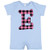 inktastic Pink Buffalo Plaid Initial E Infant Romper 18 Months Light Blue 3c8ba