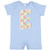 inktastic Cute Floral Initial E Infant Romper 6 Months Light Blue 3cb4f