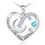 I Love You to The Moon and Back Necklace 925 Sterling Silver Heart Pendant Necklace Jewelry Gifts for Women Mom Wife Girls