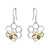 LUHE Honeycomb with Bee Stud Earrings 925 Sterling Silver Beehive and Bee Earrings for Women -Gold-