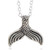 Sterling Silver Mermaid Tail Charm Necklace 18"