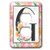 3dRose Pretty Pink Floral Monogram Initial G - Light Switch Covers -lsp-341750-6-