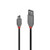 LINDY 36722 1m USB 2.0 Type A to Mini-B Cable Anthra Line Black