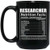 Funny Researcher Nutritional Facts Black Coffee Mug 15oz