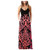Summer Maxi Dresses for Women Dress for Women Womens Stripe Print O-Neck Sleeveless Summer Dresses Long Maxi Dres Casual Beach Party Sundress