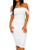 Mizoci Women's Summer Sexy Bodycon Tube Top Off Shoulder Party Club Midi DressSmallWhite