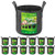 Delxo 12-Pack 10 Gallon Grow Bags Heavy Duty Aeration Fabric Pots Thickened Nonwoven Fabric Pots Plant Grow Bags Grey