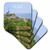 3dRose cst_80604_1 Montauk Point Lighthouse on Long Island New York-Soft Coasters, Set of 4