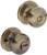 Master Lock BCO0305 Biscuit Privacy Knob, Antique Brass