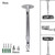 Drsn Universal Projector Ceiling mount Height Extendable Projector Wall Mount Video Projector Bracket Stand 3 in 1 360° Rotatable Head Extendable Length for Projectors CCTV DVR Camera Silver