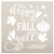 Happy Fall Yall Stencil by StudioR12  DIY Autumn Farmhouse Home Decor  Craft  and  Paint Wood Sign  Reusable Mylar Template  Leaves Heart Pumpkin Cursive Script  Select Size -18 inches x 18 inches-