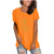 XCeihe Women's T Shirt Short-Sleeved Solid Color Print Pullover O-Neck Blouse for Women Casual Summer Shirts Tops Orange