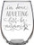 Stemless Wine Glass I'm Done Adulting Mermaid Design