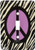 3dRose lsp_38114_1"Pink Peace Sign On Zebra Background" Single Toggle Switch