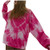 Lenago Women Casual Sweatshirt Long Sleeve Love Tie-Dye Print Blouse Tops Loose Long Sleeve O-Neck Pullover Tops -XLPink-