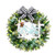 Artificial Green Leaves Wreath 18.9" Artificial Flower Wreath Greenery Wreath for Front Door Spring Summer Wreath Décor for DoorWallWindowParty -B-