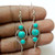Kanika Jewelry Trove Kanika Jewelry Trove 3-Stone Turquoise Gemstone Sterling Silver Earrings Mother's Day Gift