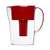 Brita Small 6 Cup Space Saver Water Pitcher with Filter - BPA Free - Red