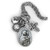 St. Clare of Assisi Necklace Keychain or Clip Patron Saint Confirmation Gift Birthstone Crystal and Initial Charm